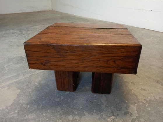 Tavolino brutalista Wabi Sabi vintage, Tavolini, Legno, Marrone (foto 6 di 15)