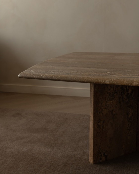 Image 1 of Vintage travertine coffee table, 1970s