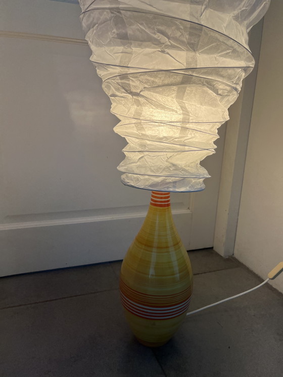 Image 1 of Lampada da terra alta in ceramica koralcoa della metà del secolo scorso