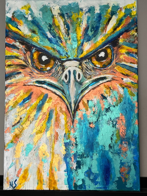 Quadro astratto aquila 80 per 100 cm
