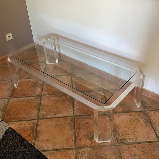 Athena Salontafel van David Lange. 1970. 120x60. – Roche Bobois, Glass, Plexiglass (photo 3 of 6)