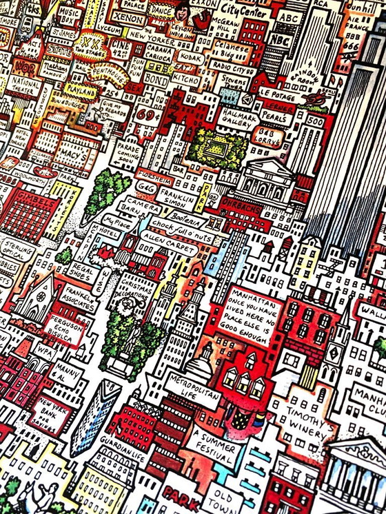 Image 1 of Manhattan! 1978 New York Tony Graham - Poster 70×100 cm