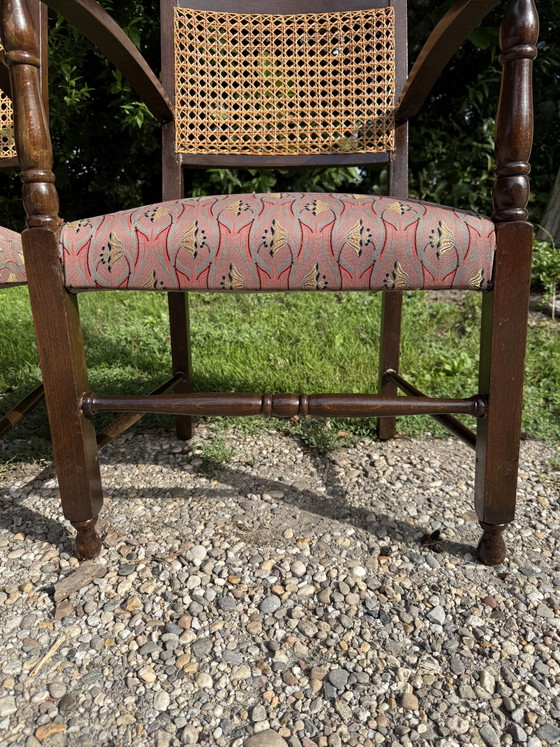 Image 1 of Antieke  mahonie en eiken stoelen –  deels Reprodux