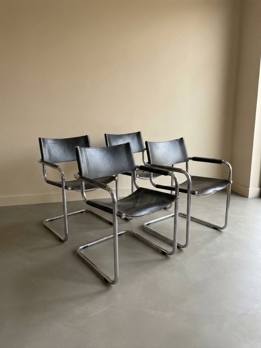 4 sedie Marcel Breuer Mart Stam Fasem Bauhaus