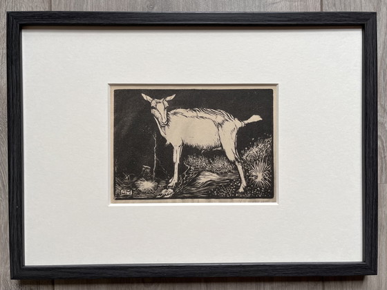 Image 1 of Jan Mankes 1889-1920 / Original Heliogravüre Ziege 1923