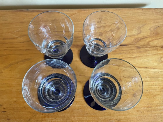 Image 1 of 4 X Water Glasses Wine Glasses Art Deco 1930s French