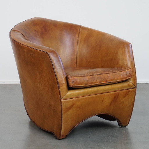 Vintage Schapenleren Design Fauteuil van Bart van Bekhoven