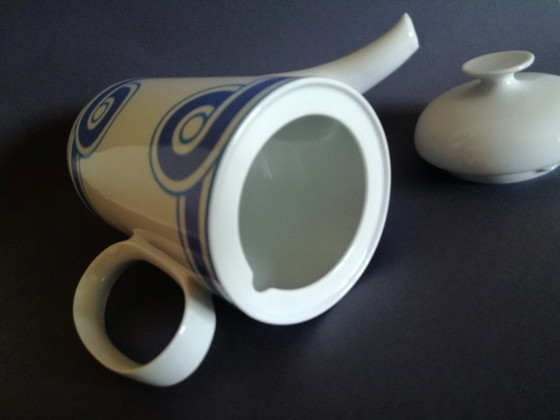 Image 1 of Äußerst seltene Rosenthal Duo Teekanne in Blau von Ambrogio Pozzi, Deutschland, 1970er Jahre