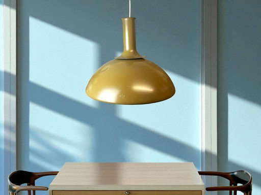 Large olive green metal Ballerina hanging lamp by Sidse Werver Holmegaard