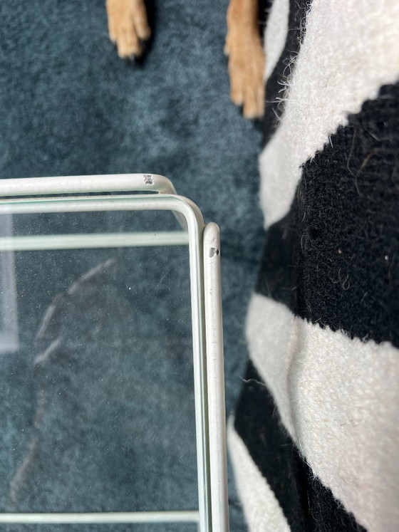 Image 1 of 3 nesting tables by Max Sauze for Isocèle – 1970s – white metal & glass