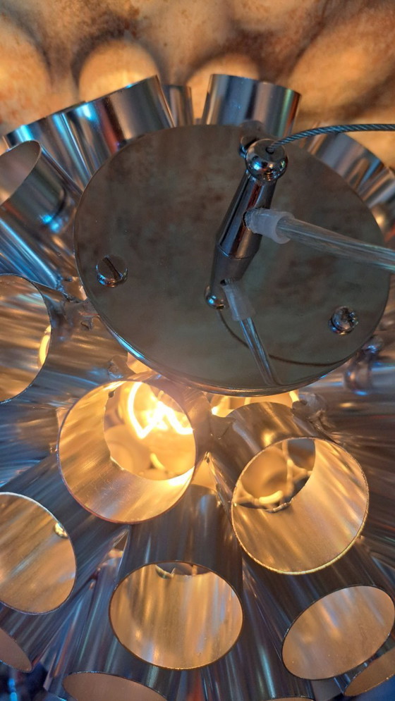 Image 1 of Lampada a sospensione vintage Ranex in cromo, stile spaziale