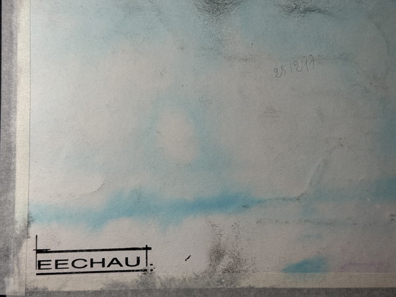 Image 1 of Eugène Eechaut (1928-2019) - Ink trees, diptych 1975, framed 