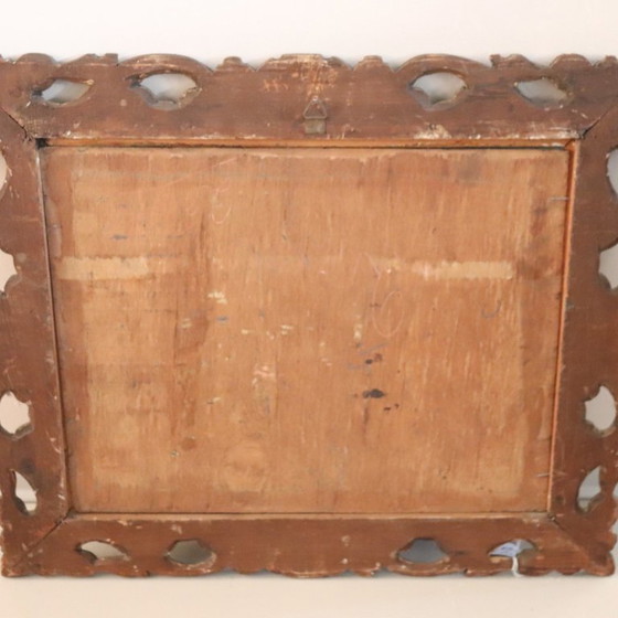 Image 1 of Olieverfschilderij op multiplex, Mensen in het stadspark, begin 20e eeuw