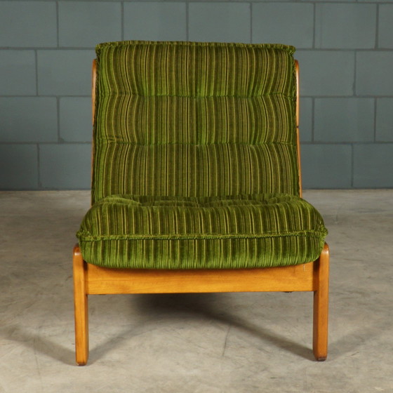 Image 1 of Fauteuil Vintage - Velours Vert - 1970