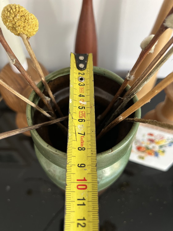 Image 1 of Vaso Germania Ovest 30418 vintage verde marrone