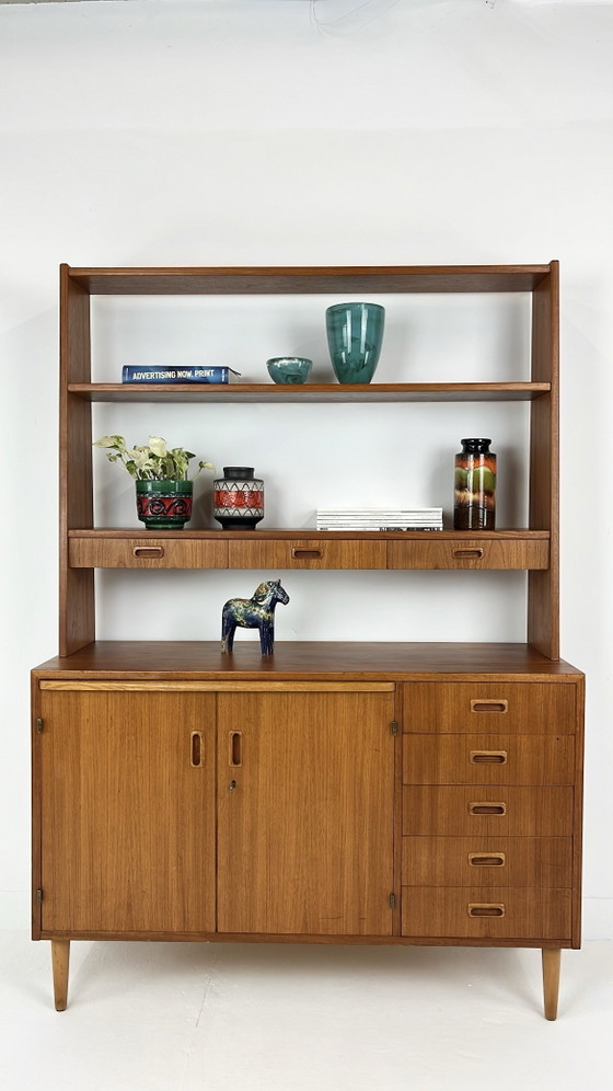Swedish vintage teak veneer bookcase – Wood, Mid Century Modern (photo 2 of 16)