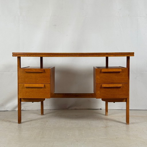 Hungarian Mid-Century Oak Desk, 1960s