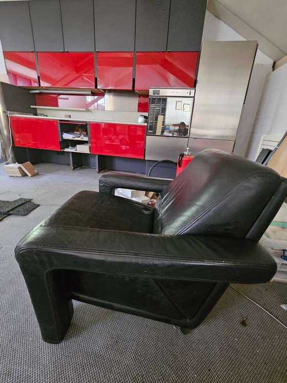 Image 1 of Lederen Bank Incl Stoel Te Koop!