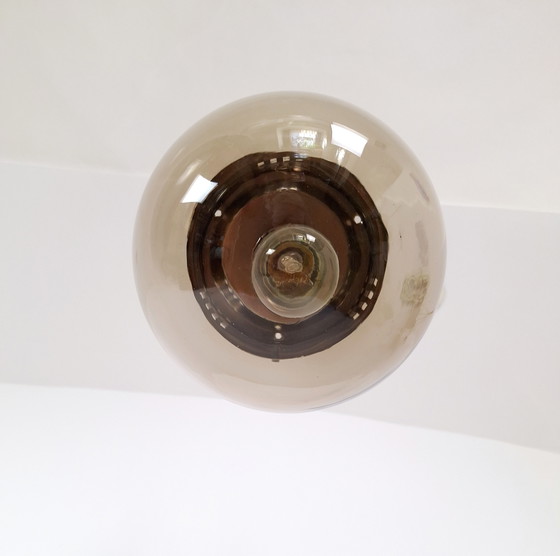 Image 1 of Elegante lampadario vintage con vetro fumé