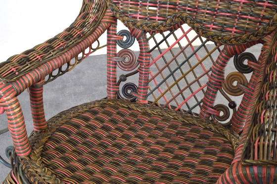 Image 1 of American Victorian Wicker Armchair from Heywood- Wakefield, 1910s.