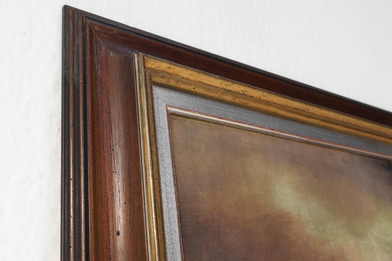 Image 1 of Large Signed Painting of a Hay Landscape from the Belgian Painter Frank Bogaert, ca. 1970