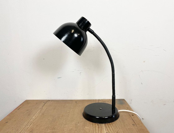 Image 1 of Black Industrial Gooseneck Table Lamp, 1960s
