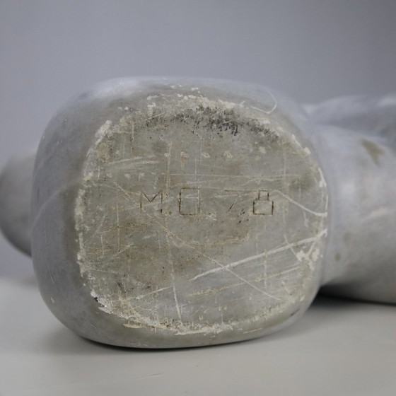 Image 1 of Mother and child - Marble sculpture by Mario Orsogna