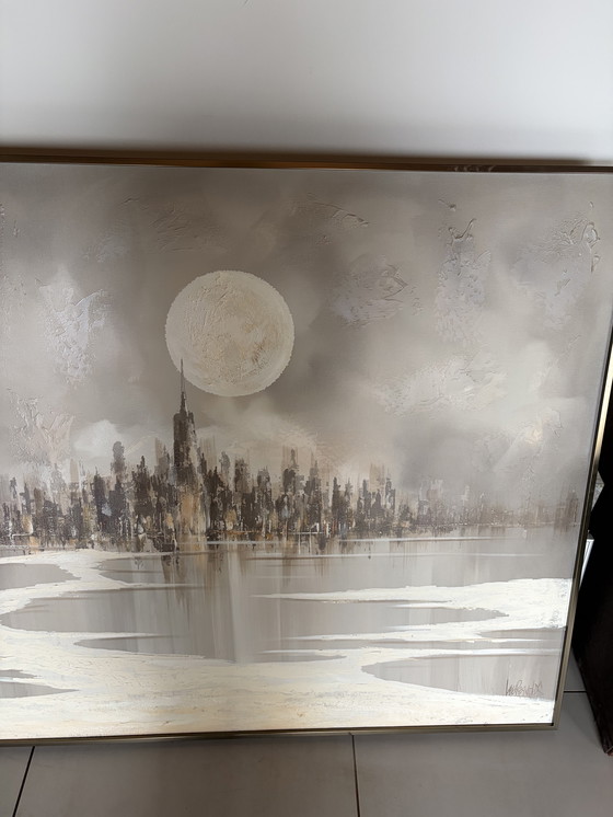 Image 1 of Lee Reynolds Burr - City by night schilderij