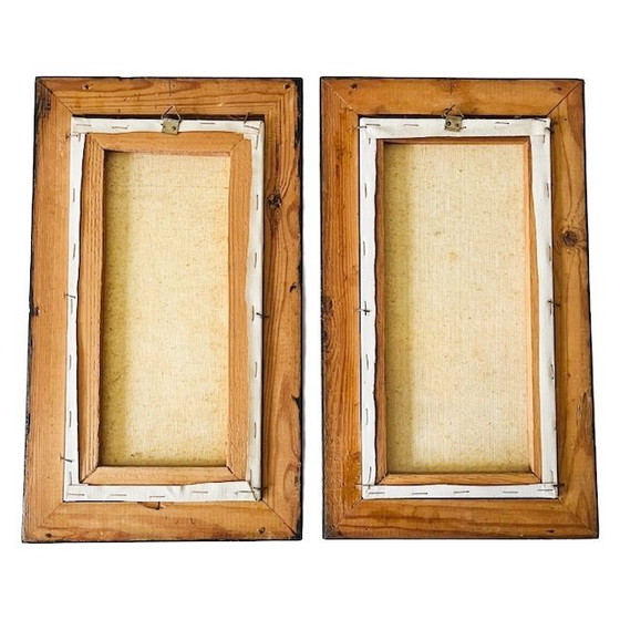 Image 1 of Set of vintage forest oil paintings trees landscape