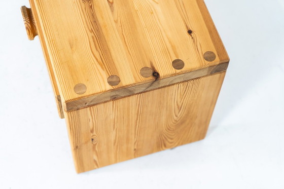 Image 1 of Pine bench/hallway cabinet in the manner of Ruben Ward (Sweden, 1970s).
