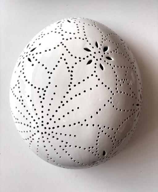 Handgefertigte Porzellan-Wandlampe