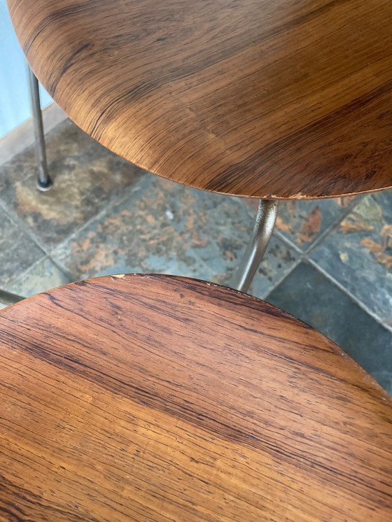 Image 1 of 2x Fritz Hansen walnoten vlinderstoel avec brassards