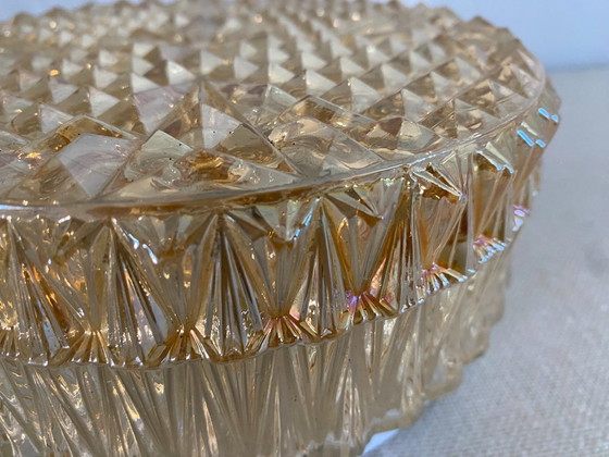 Plafoniera Vintage Geometrica in Vetro Pressato, Anni '70 – Plafoniere (photo 13 of 15)