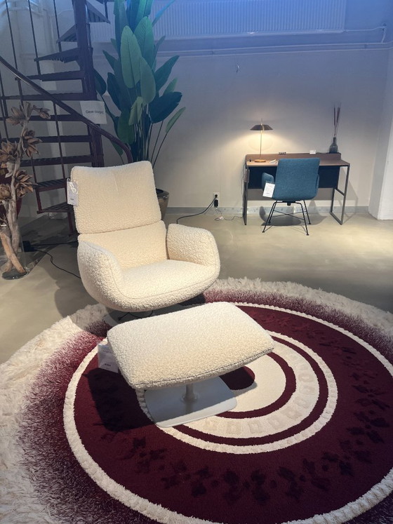 Image 1 of Cor Jalis lounge draaifauteuil + poef 