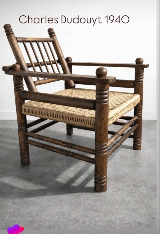 Image 1 of Charles Dudouyt Art Deco armchair, 1940