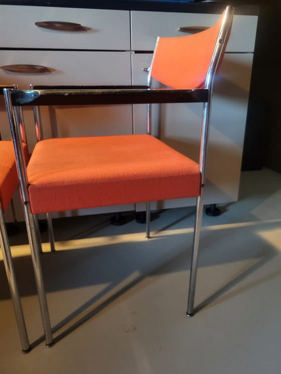 Image 1 of Gijs van der Sluis 2 chairs wooden backrest