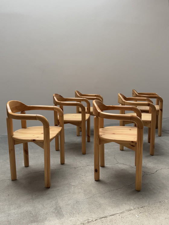 Image 1 of Lot de 6 chaises de salle à manger rares Rainer Daumiller pour Hirtshals Savvaerk, Danemark années 1980