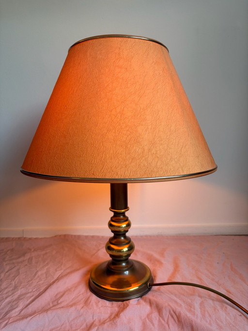 Vintage L.D. Drimmer Tischlampe | Messing & Kupfer | Hollywood Regency
