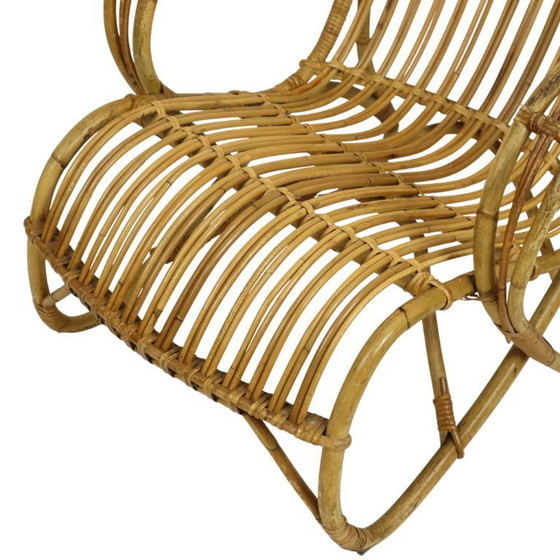 Image 1 of Poltrona vintage in rattan Rohé Noordwolde
