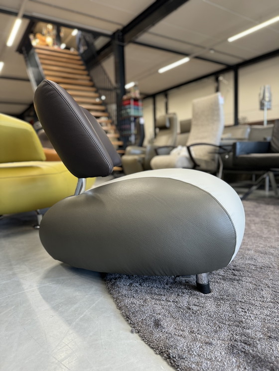 Image 1 of Sillón Leolux Pallone Senso Cuero Marrón Verde 