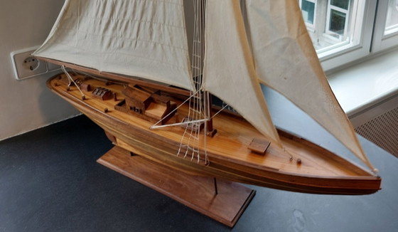 Image 1 of Vintage handgemaakt houten modelschip – Shackleton's Endurance (96 cm)