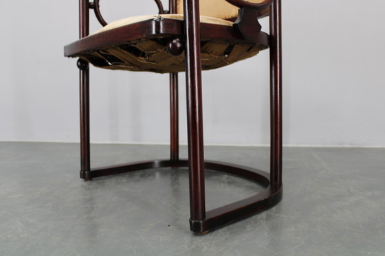 Image 1 of Josef Hoffmann Variatie van Art Nouveau "Fledermaus" Fauteuil door Fischel