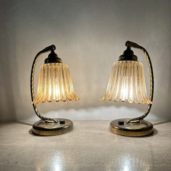 Image 1 of Set Of 2 Table Lamps Art Deco, 1950S