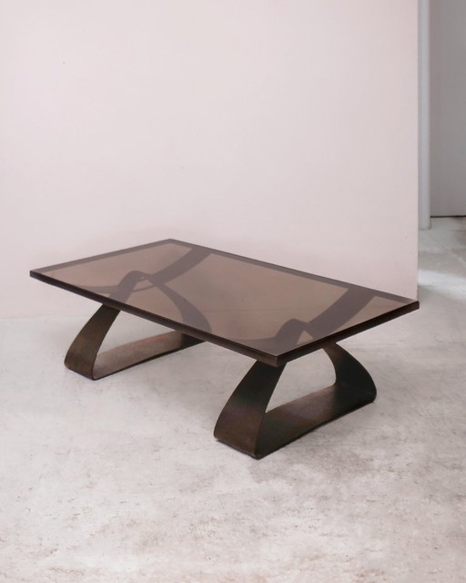 sculptural coffee table, 1970s design