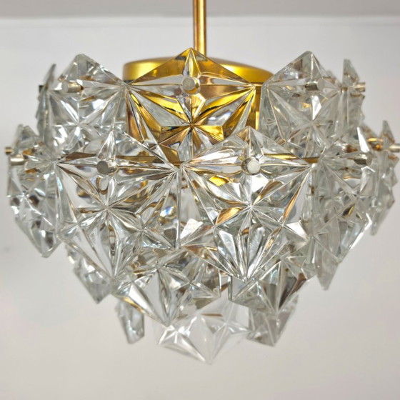 Kinkeldey Kroonluchter 70s Messing Kristal Mid Century – Crystal, Brass (photo 3 of 7)