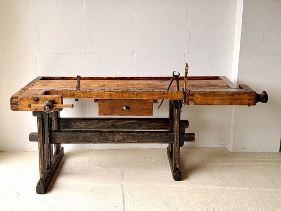 Établi de menuisier ancien en bois, années 1890 – Objets déco, Wood (photo 5 of 21)