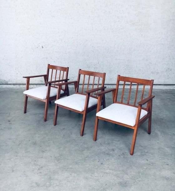 Image 1 of Ensemble de fauteuils de style hollandais moderne du milieu du siècle, Pays-Bas, années 1950