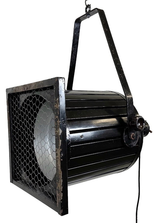 Grote vintage zwarte theaterspot, jaren 60