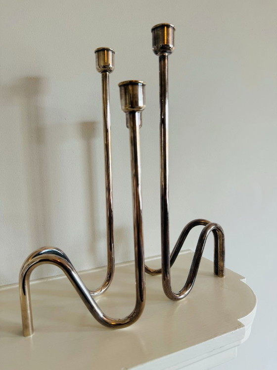 Image 1 of Silver Plated Lino Sabattini Candleholders 