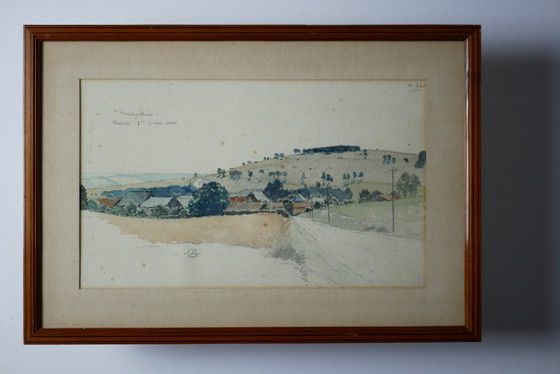 Image 1 of Morainvilliers, 1904 - Acquerello incorniciato.